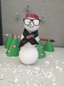 This hip snowman is a #1 fan in every season! Made by Michelle Cole with the Arizona Cardinals.